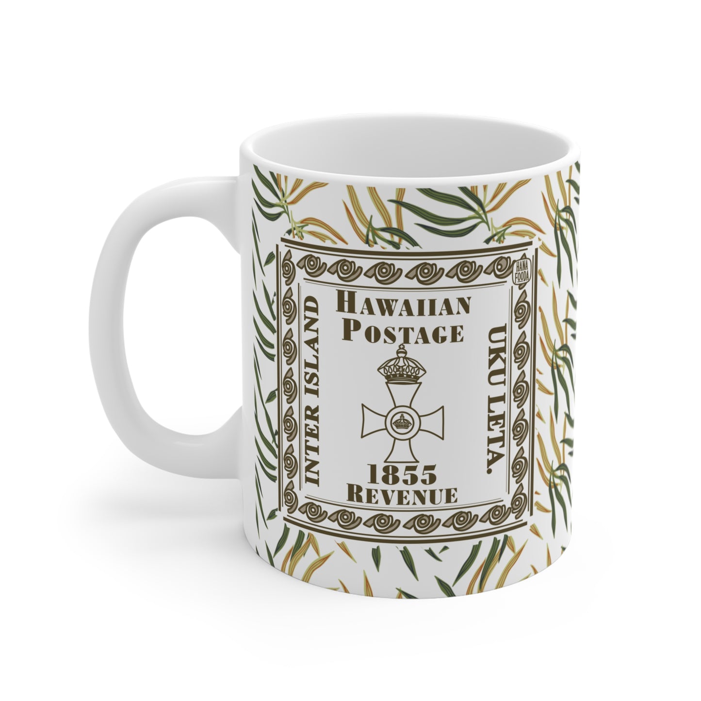 Vintage “Inter Island Postage” Hawaii Mug – Historic Aloha Stamp Design