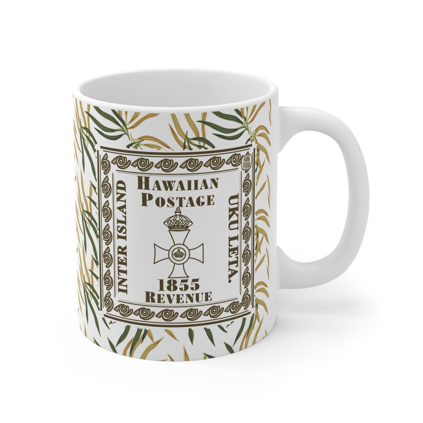 Vintage “Inter Island Postage” Hawaii Mug – Historic Aloha Stamp Design