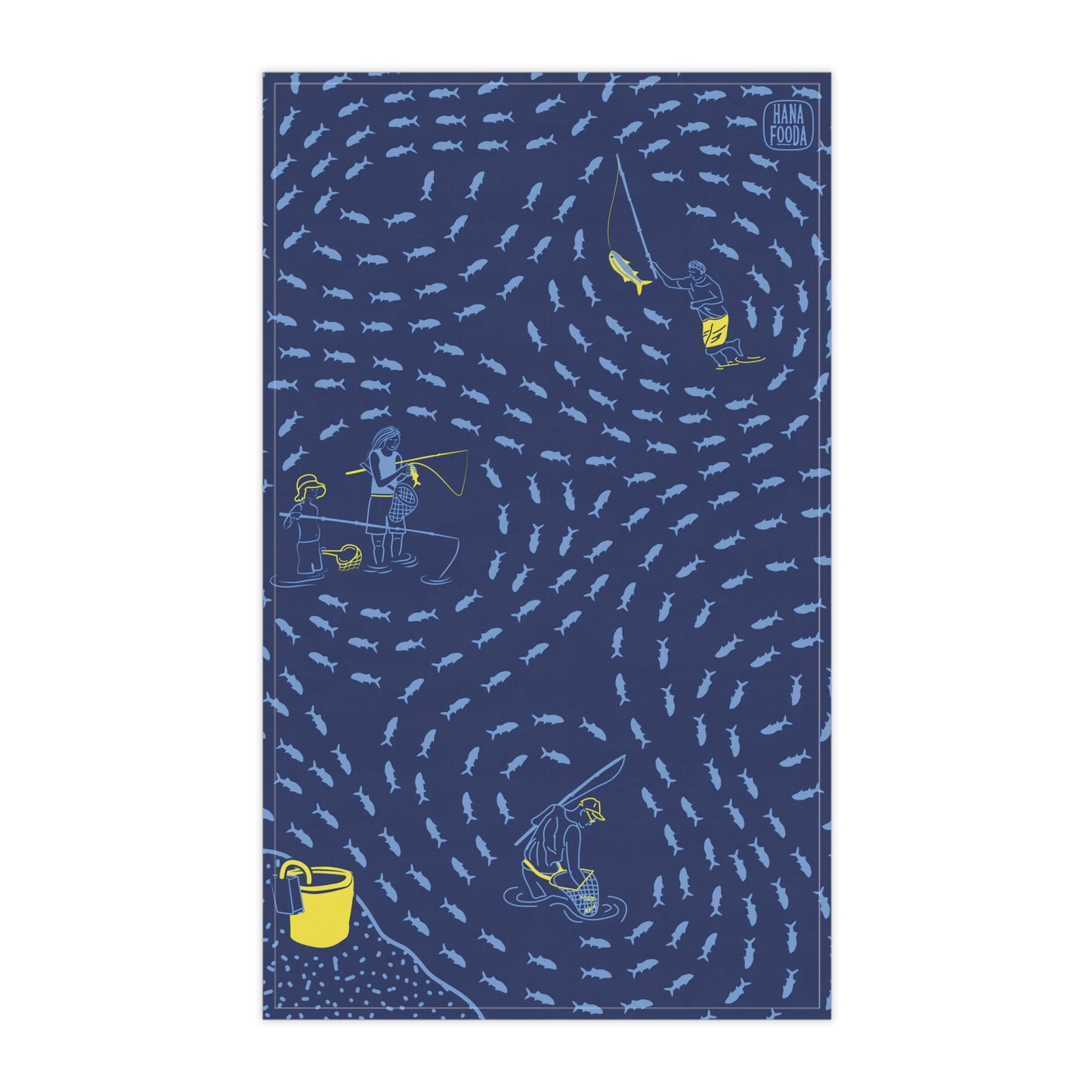 Oama Fishing – Locally Loved Island Pastime Tea Towel