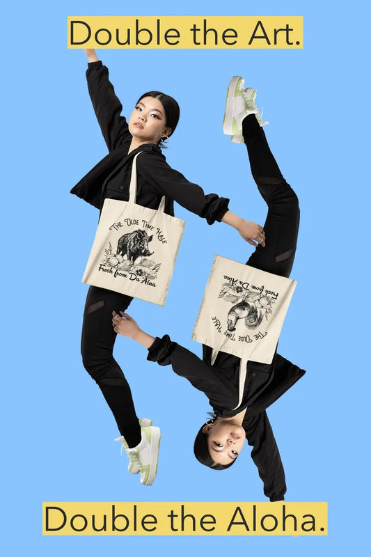 Old Time Hale Tote – Rooster & Boar Vintage Hawaiian Canvas Bag