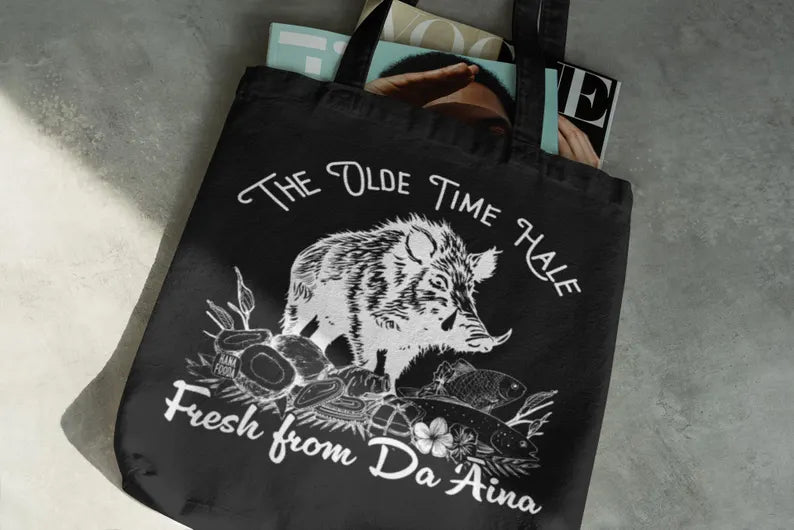 Old Time Hale Tote – Rooster & Boar Vintage Hawaiian Canvas Bag