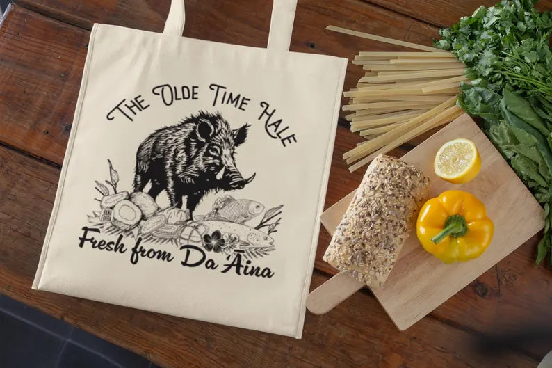 Old Time Hale Tote – Rooster & Boar Vintage Hawaiian Canvas Bag