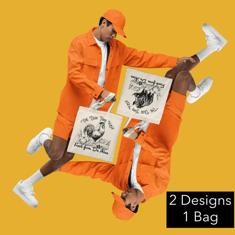 Old Time Hale Tote – Rooster & Boar Vintage Hawaiian Canvas Bag