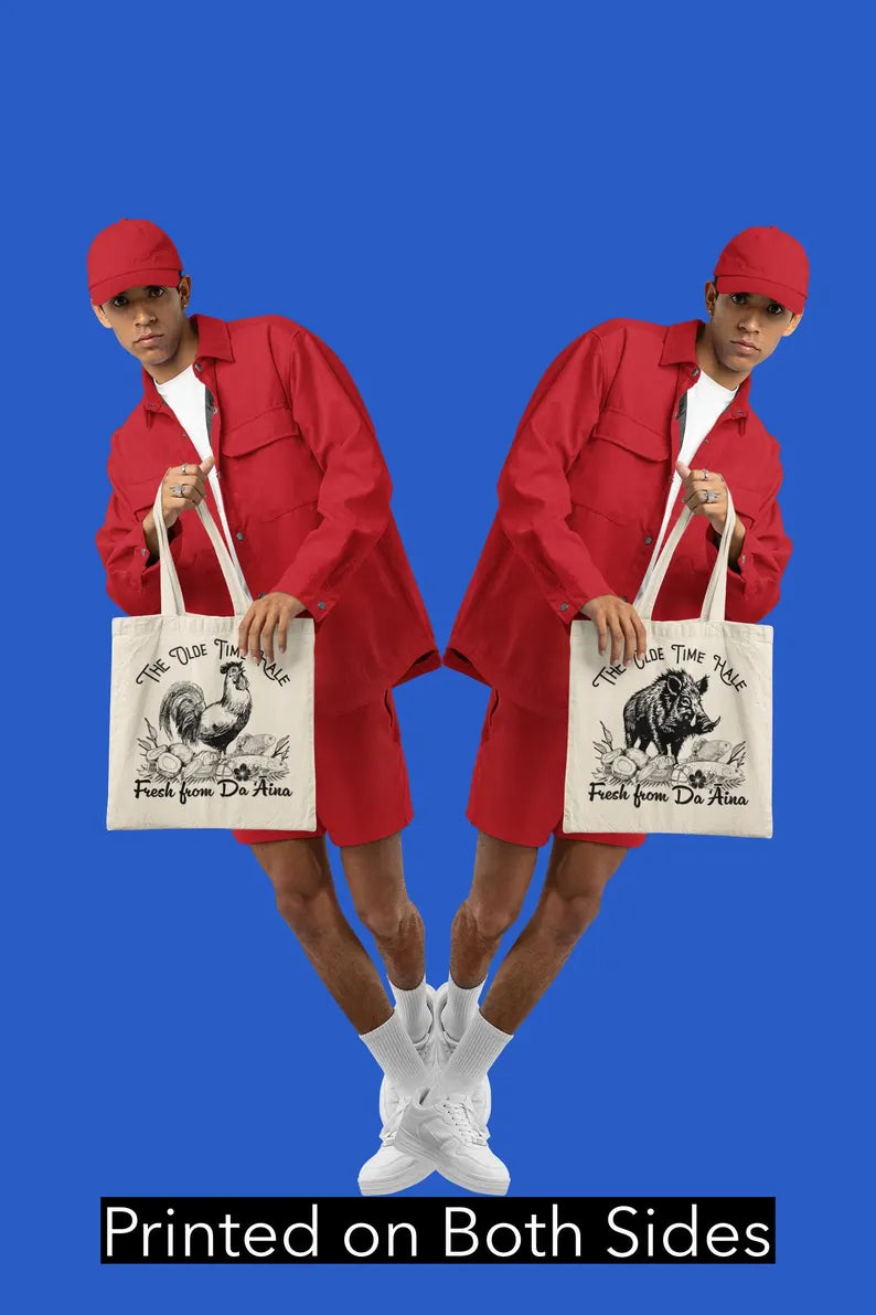 Old Time Hale Tote – Rooster & Boar Vintage Hawaiian Canvas Bag