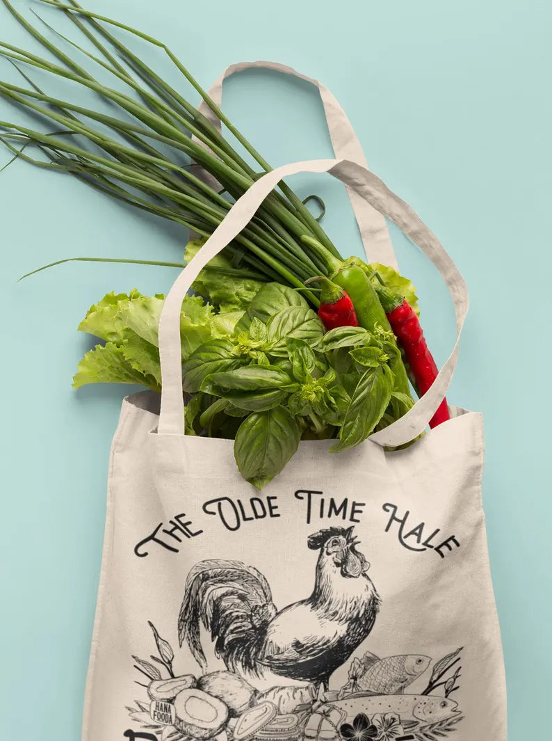 Old Time Hale Tote – Rooster & Boar Vintage Hawaiian Canvas Bag