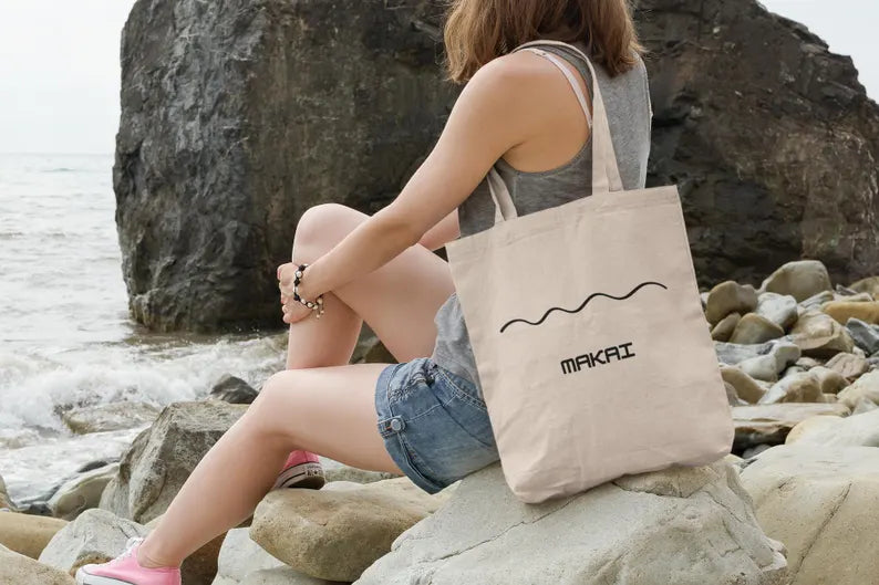 Mauka & Makai Canvas Tote – Find Balance Between Mountain and Ocean